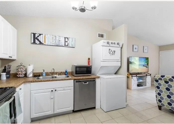 22 Min To Beach-2 Bd Room-self Check In -sleep 6-bbq-wd Apartment *